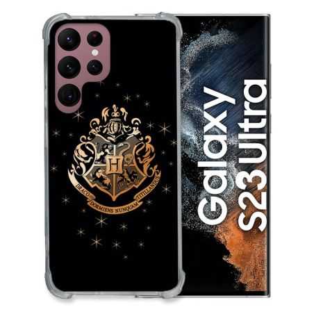 Coque Renfocée en Verre Trempé Pour Samsung Galaxy S23 Ultra Harry Potter Poudlard