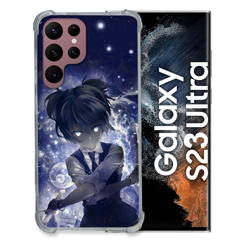 Coque Renfocée en Verre Trempé Pour Samsung Galaxy S23 Ultra Manga Assassination Classroom Nagisa