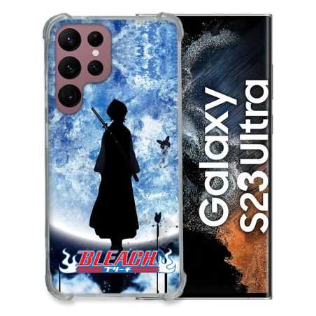 Coque Renfocée en Verre Trempé Pour Samsung Galaxy S23 Ultra Manga Bleach Lune