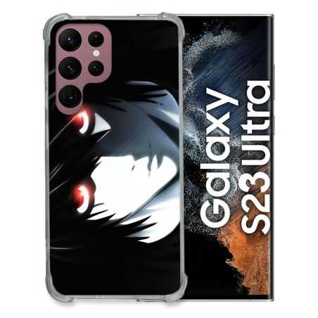 Coque Renfocée en Verre Trempé Pour Samsung Galaxy S23 Ultra Manga Death Note L