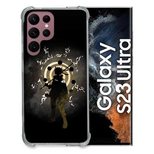 Coque Renfocée en Verre Trempé Pour Samsung Galaxy S23 Ultra Manga Naruto Sage