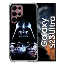 Coque Renfocée en Verre Trempé Pour Samsung Galaxy S23 Ultra Star Wars - Dark Vador Noir