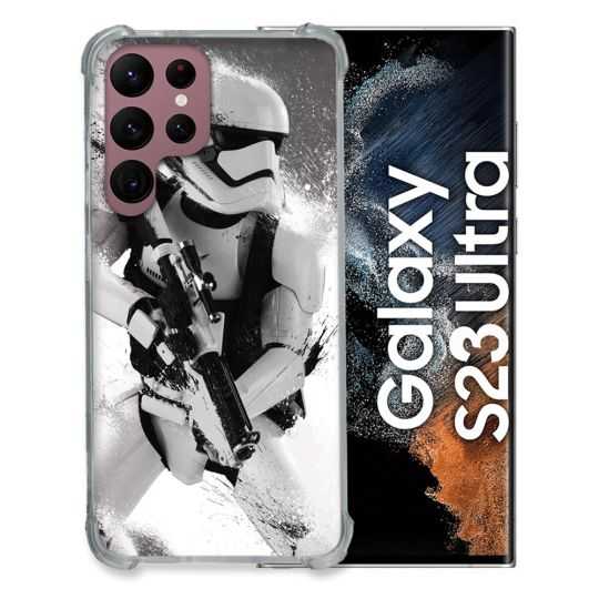 Coque Renfocée en Verre Trempé Pour Samsung Galaxy S23 Ultra Star Wars - Trooper