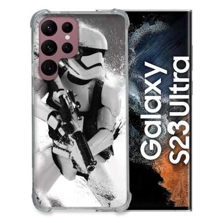 Coque Renfocée en Verre Trempé Pour Samsung Galaxy S23 Ultra Star Wars - Trooper