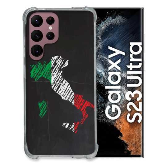 Coque Renfocée en Verre Trempé Pour Samsung Galaxy S23 Ultra Voyage Italie Botte