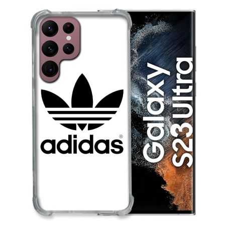 Coque Renfocée en Verre Trempé Transparente Pour Samsung Galaxy S23 Ultra Adidas