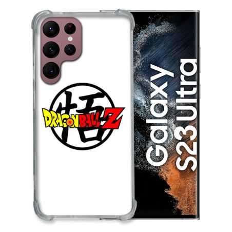 Coque Renfocée en Verre Trempé Transparente Pour Samsung Galaxy S23 Ultra Dragon Ball Logo