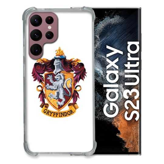 Coque Renfocée en Verre Trempé Transparente Pour Samsung Galaxy S23 Ultra Harry Potter Griffindor
