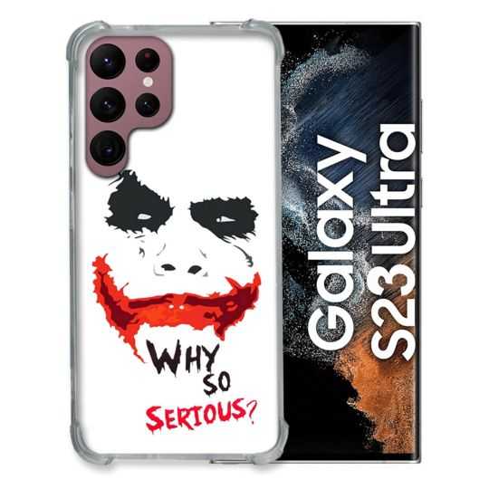 Coque Renfocée en Verre Trempé Transparente Pour Samsung Galaxy S23 Ultra Joker