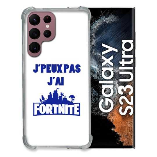 Coque Renfocée en Verre Trempé Transparente Pour Samsung Galaxy S23 Ultra Jpeux pas jai Fortnite