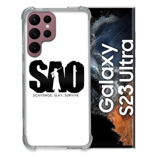 Coque Renfocée en Verre Trempé Transparente Pour Samsung Galaxy S23 Ultra SAO