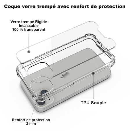 Coque Renforcée En Verre Trempé Pour Samsung Galaxy S23 Plus Fleur Lys Color