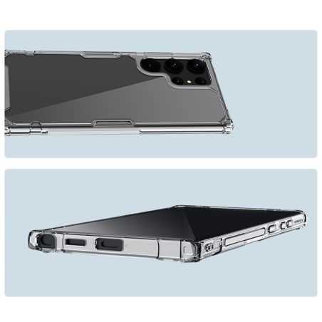 Coque Renfocée en Verre Trempé Pour Samsung Galaxy S23 Ultra Voyage Angleterre Blanc