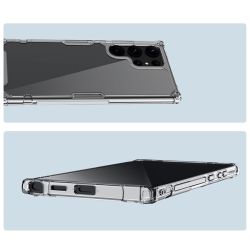 Coque Renfocée en Verre Trempé Transparente Pour Samsung Galaxy S23 Ultra Dragon Noir