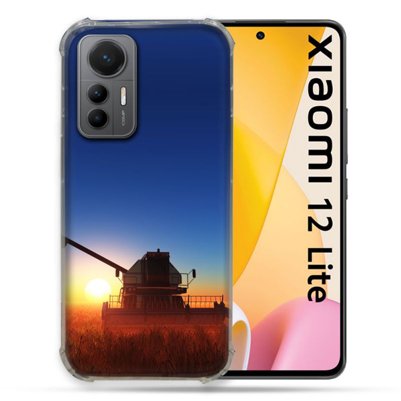Coque Renforcée En Verre Trempé Pour Xiaomi 12 Lite Agriculture Moissonneuse Soleil