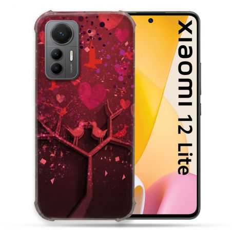 Coque Renforcée En Verre Trempé Pour Xiaomi 12 Lite Amour Arbre