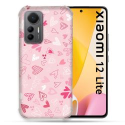 Coque Renforcée En Verre Trempé Pour Xiaomi 12 Lite Amour Ptis Coeurs