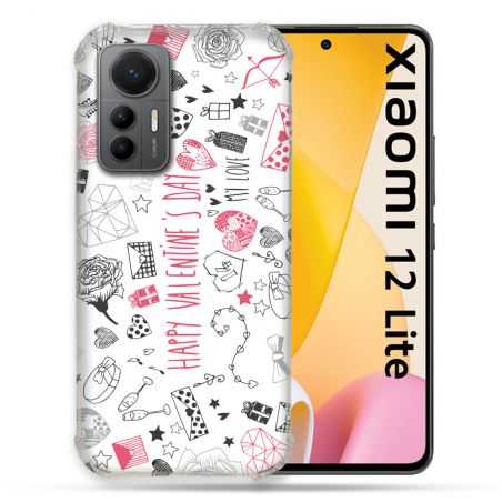 Coque Renforcée En Verre Trempé Pour Xiaomi 12 Lite Amour Valentines