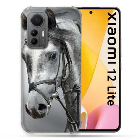 Coque Renforcée En Verre Trempé Pour Xiaomi 12 Lite Animal Cheval Blanc