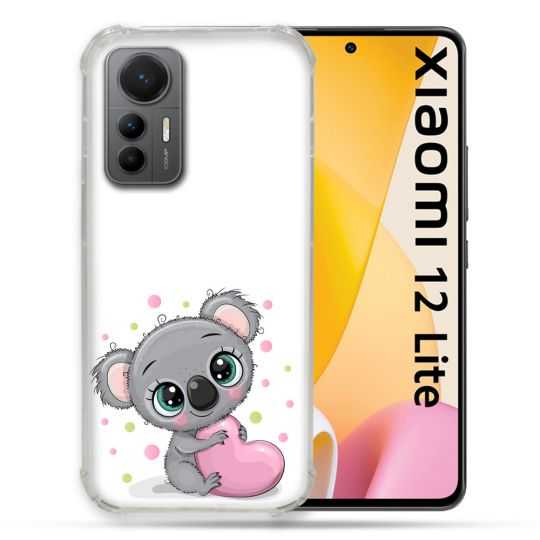Coque Renforcée En Verre Trempé Pour Xiaomi 12 Lite Animal Koala Cœur