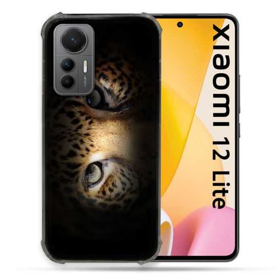 Coque Renforcée En Verre Trempé Pour Xiaomi 12 Lite Animal Leopard Yeux