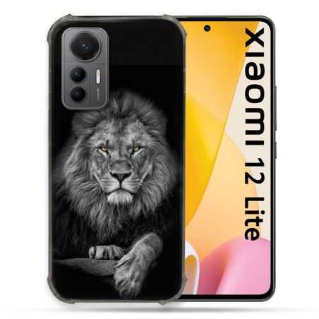 Coque Renforcée En Verre Trempé Pour Xiaomi 12 Lite Animal Lion Majestueux