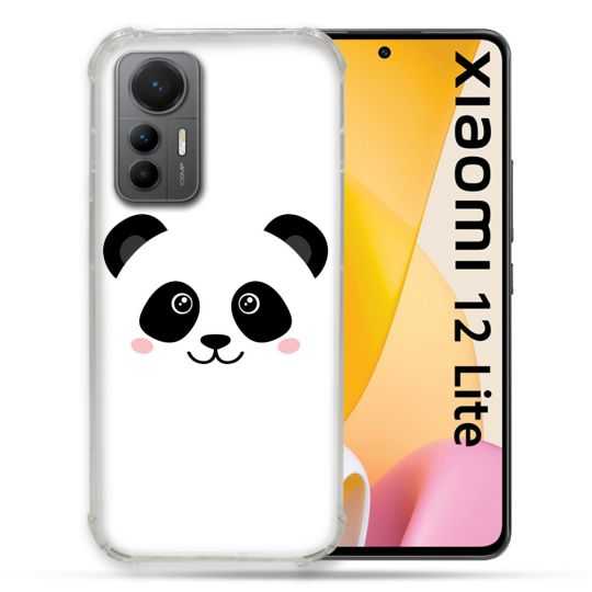 Coque Renforcée En Verre Trempé Pour Xiaomi 12 Lite Animal Panda Blanc