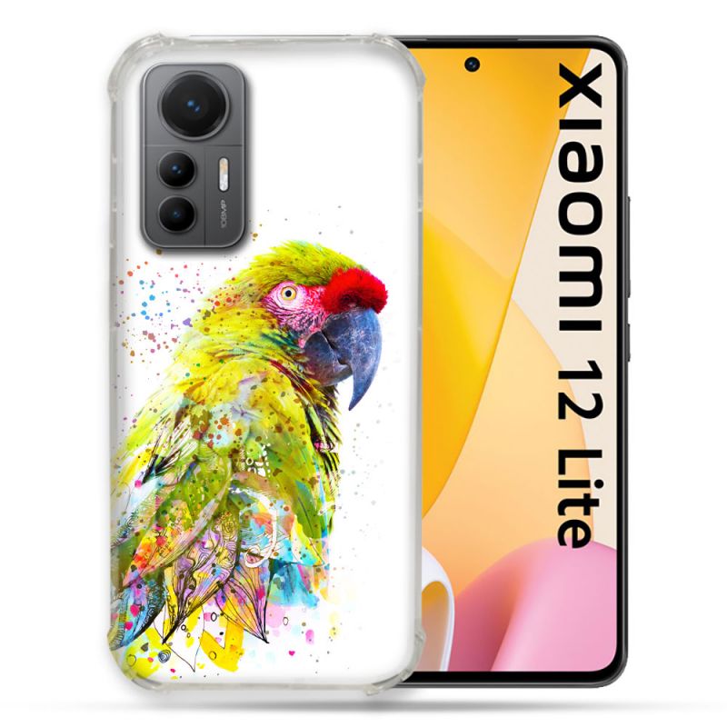 Coque Renforcée En Verre Trempé Pour Xiaomi 12 Lite Animal Perroquet Jaune