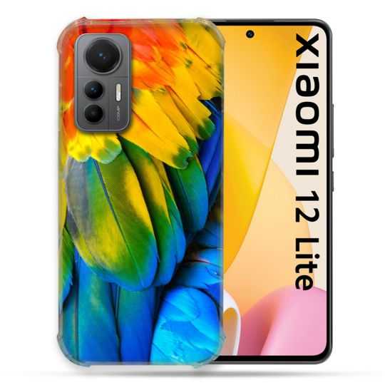 Coque Renforcée En Verre Trempé Pour Xiaomi 12 Lite Animal Perroquet Plume