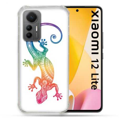 Coque Renforcée En Verre Trempé Pour Xiaomi 12 Lite Animal Salamandre Color