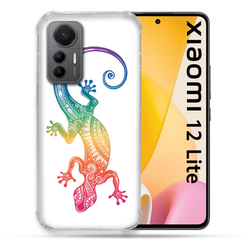 Coque Renforcée En Verre Trempé Pour Xiaomi 12 Lite Animal Salamandre Color