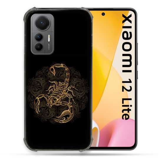 Coque Renforcée En Verre Trempé Pour Xiaomi 12 Lite Animal Scorpion Fresque