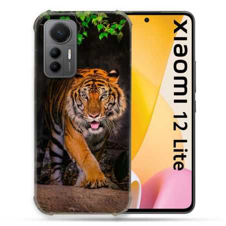 Coque Renforcée En Verre Trempé Pour Xiaomi 12 Lite Animal Tigre Jungle