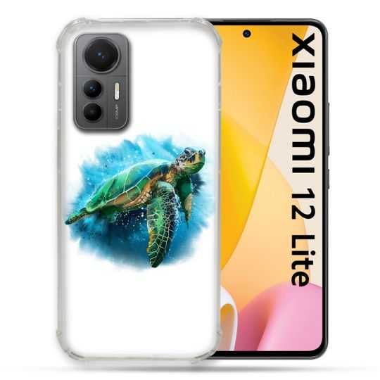 Coque Renforcée En Verre Trempé Pour Xiaomi 12 Lite Animal Tortue Blanche multicolore