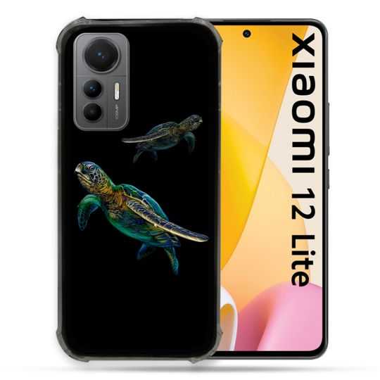 Coque Renforcée En Verre Trempé Pour Xiaomi 12 Lite Animal Tortue Noire multicolore