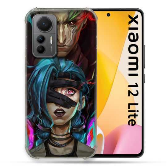 Coque Renforcée En Verre Trempé Pour Xiaomi 12 Lite Arcane Jynx Bleu