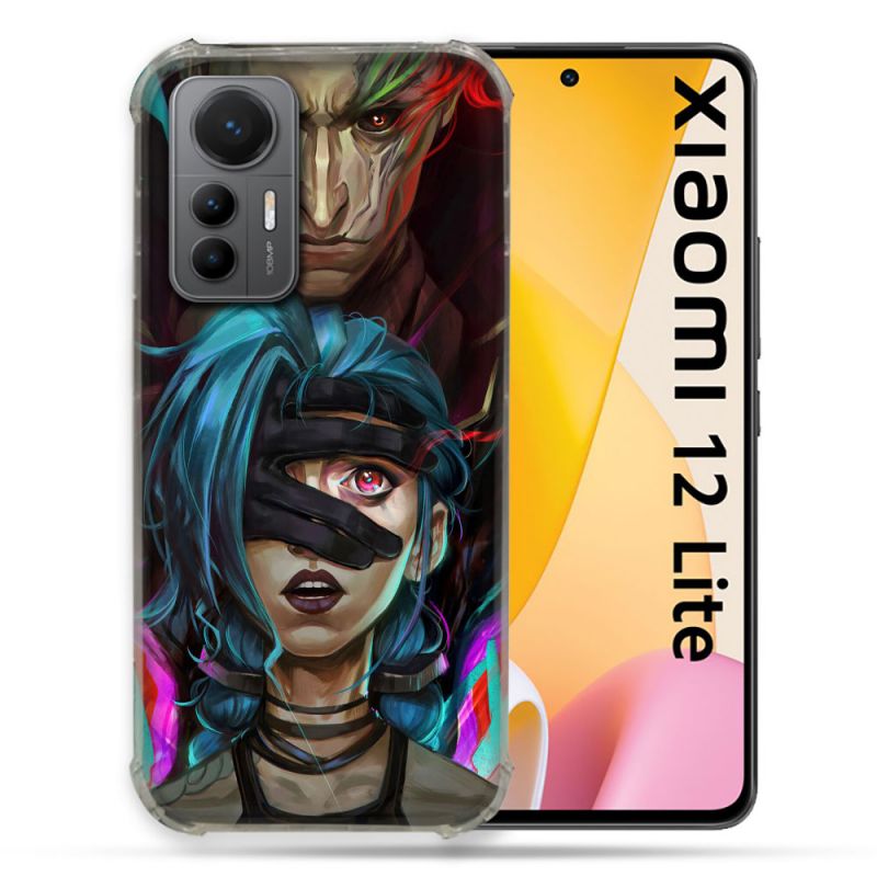 Coque Renforcée En Verre Trempé Pour Xiaomi 12 Lite Arcane Jynx Bleu