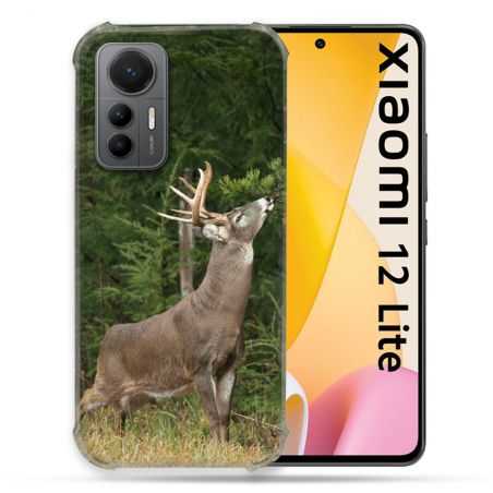 Coque Renforcée En Verre Trempé Pour Xiaomi 12 Lite Chasse Cerf