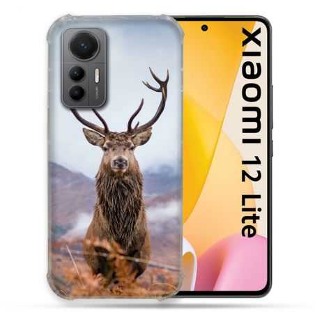 Coque Renforcée En Verre Trempé Pour Xiaomi 12 Lite Chasse Chevreuil Montagne