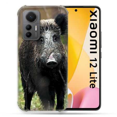 Coque Renforcée En Verre Trempé Pour Xiaomi 12 Lite Chasse Sanglier bois