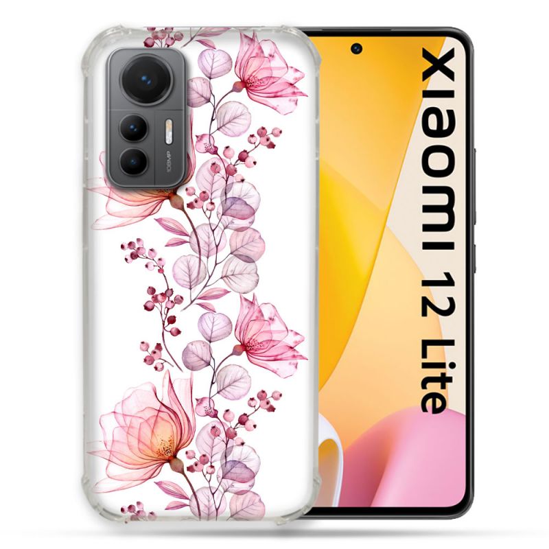 Coque Renforcée En Verre Trempé Pour Xiaomi 12 Lite Fleur Eclosion