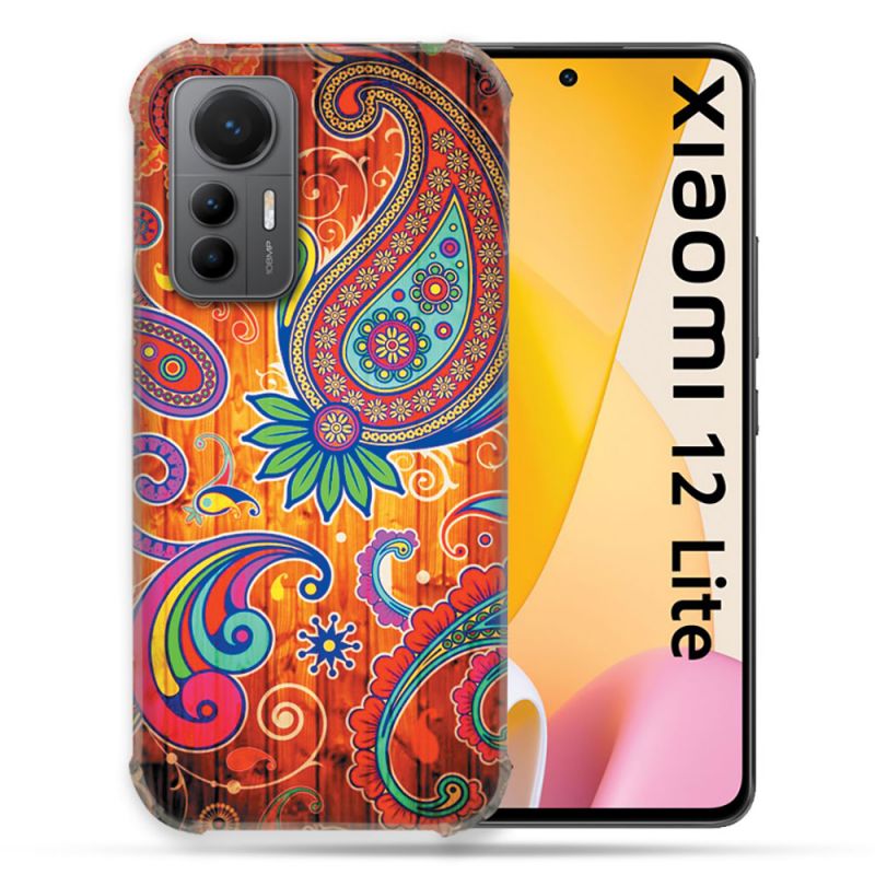 Coque Renforcée En Verre Trempé Pour Xiaomi 12 Lite Fleur Psychedelic