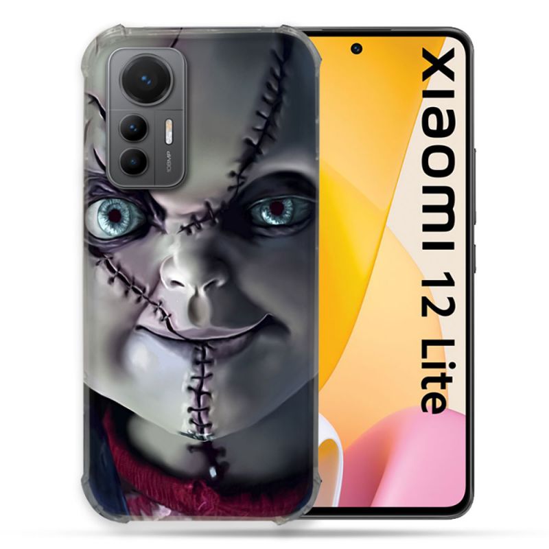 Coque Renforcée En Verre Trempé Pour Xiaomi 12 Lite Horreur Chucky Cicatrice