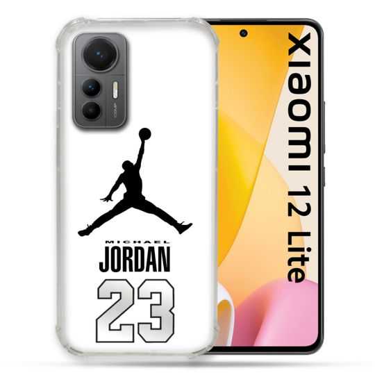 Coque Renforcée En Verre Trempé Pour Xiaomi 12 Lite Jordan 23 Blanc