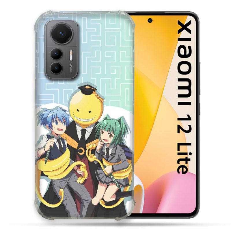 Coque Renforcée En Verre Trempé Pour Xiaomi 12 Lite Manga Assassination Classroom Kuro Trio