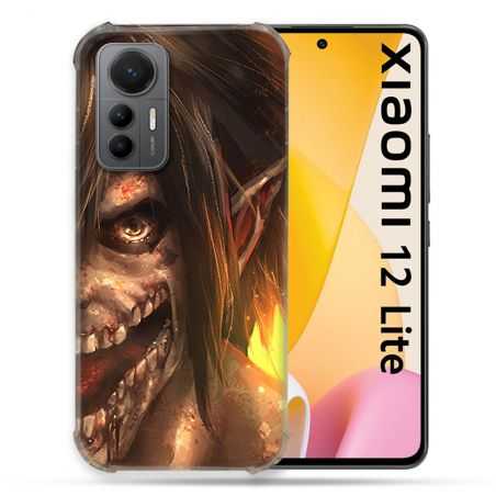 Coque Renforcée En Verre Trempé Pour Xiaomi 12 Lite Manga Attaque Titans Eren Titan