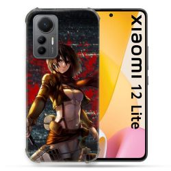 Coque Renforcée En Verre Trempé Pour Xiaomi 12 Lite Manga Attaque Titans Mikasa
