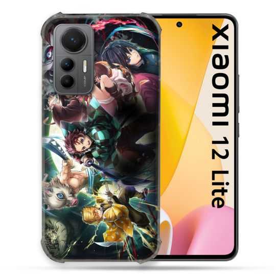 Coque Renforcée En Verre Trempé Pour Xiaomi 12 Lite Manga Demon Slayer Groupe