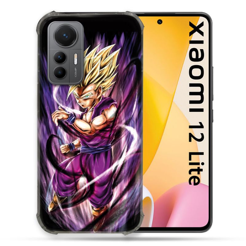 Coque Renforcée En Verre Trempé Pour Xiaomi 12 Lite Manga Dragon Ball Sangohan Violet