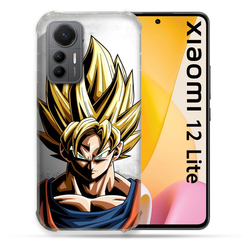 Coque Renforcée En Verre Trempé Pour Xiaomi 12 Lite Manga Dragon Ball Sangoku Portrait